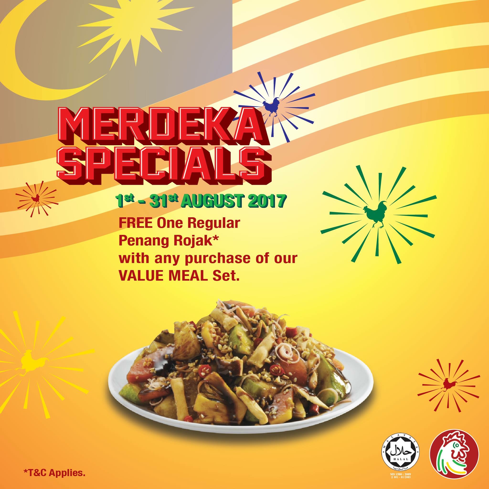 Malaysia Freebies 7. The Chicken Rice Shop FREE Penang Rojak Merdeka Promotion